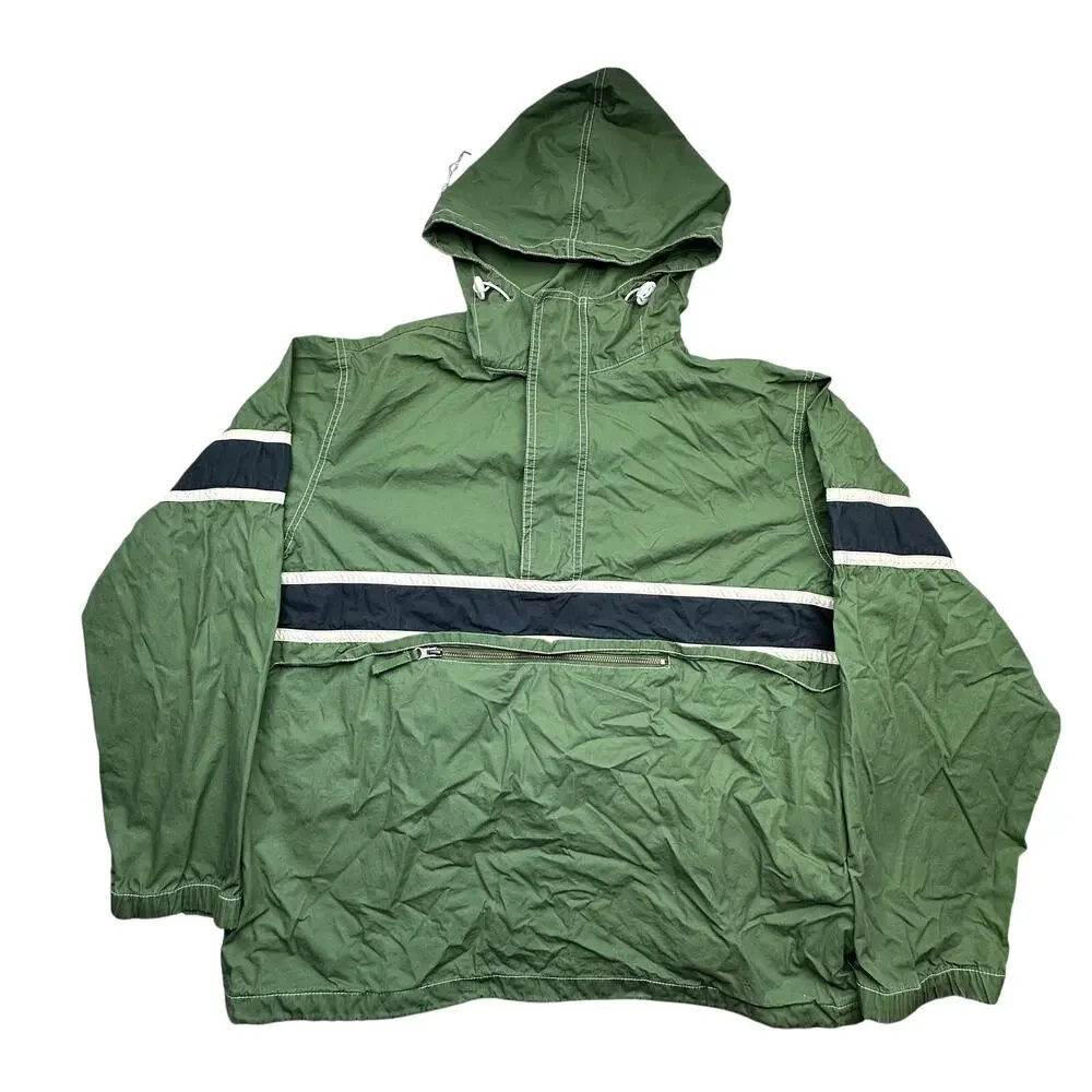 Vintage 2006 Y2K Old Navy Anorak Lightweight Jacket Mens Large Green Blue Hooded